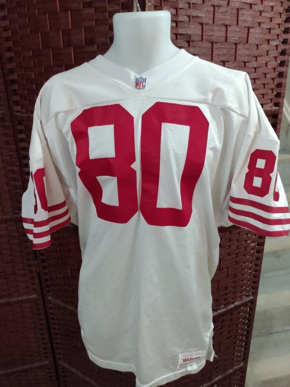 Vintage Wilson Prestige Teams Jerry Rice San Francisco 49ers Jersey 48 Stitched
